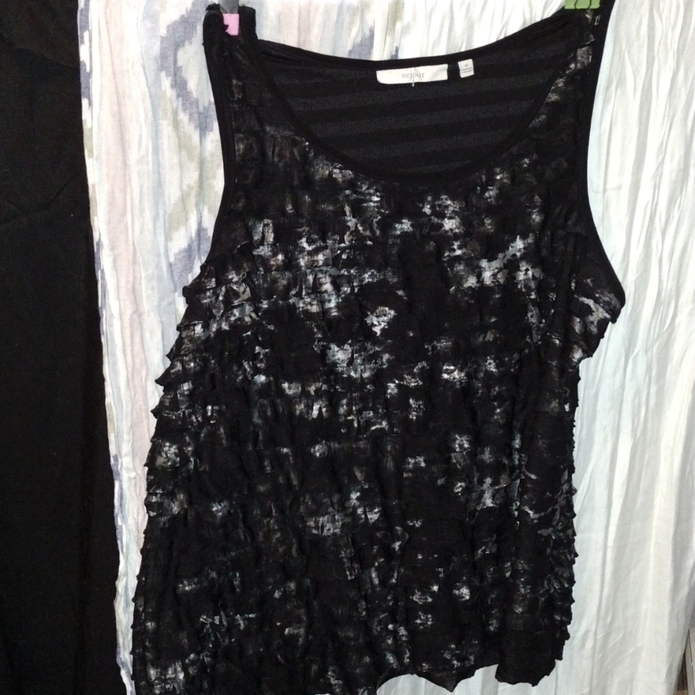 Black and silver sejour 1x tank top